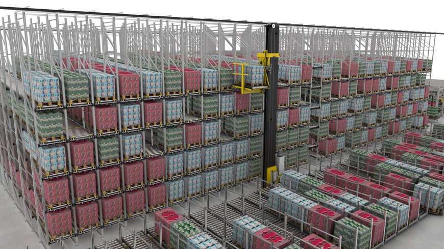 Interroll breidt Modular Pallet Conveyor Platform (MPP) uit met stacker crane en transferwagen